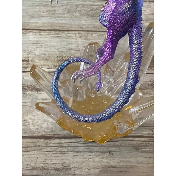 Franklin Mint Michael Whelan Keeper of the Crystal Dragon Purple Figurine 5.5" - Picture 12 of 16